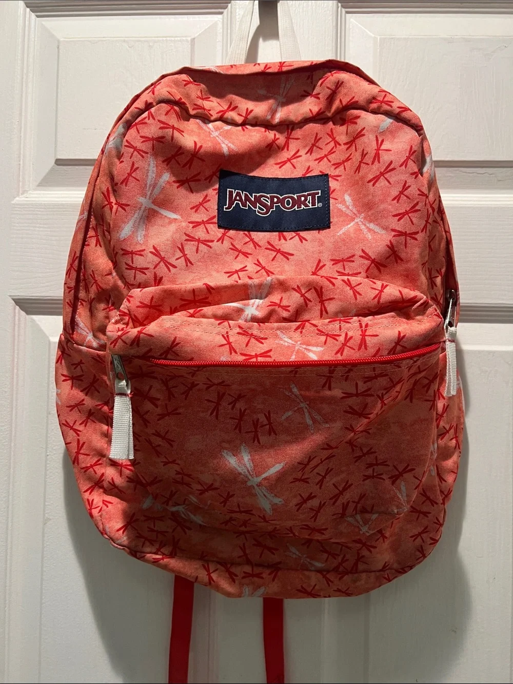 Jansport Coral Dragonfly Pattern Backpack